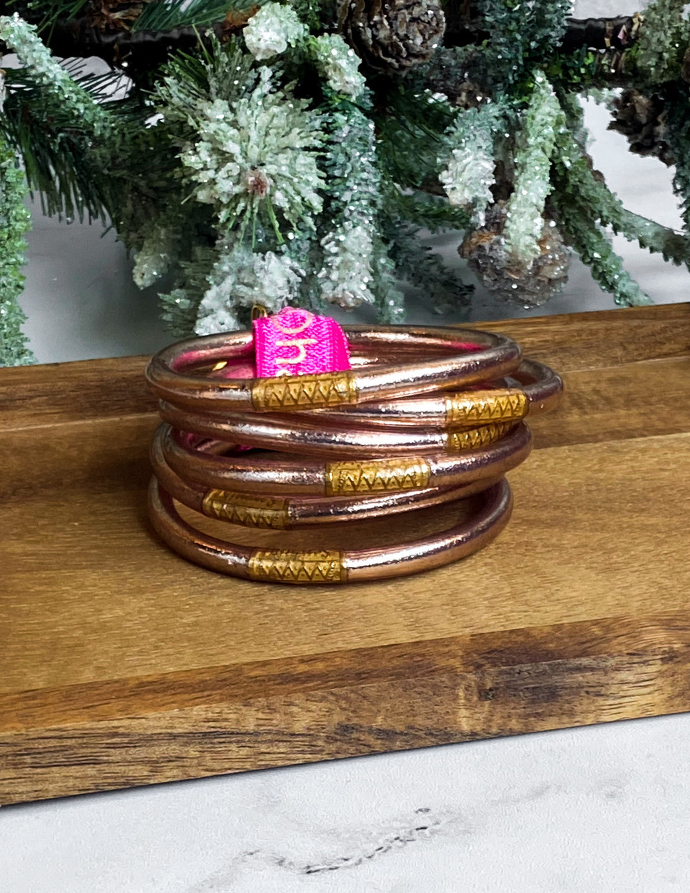 BuDhaGirl: Set of 3 Rose Gold All Weather Bangles