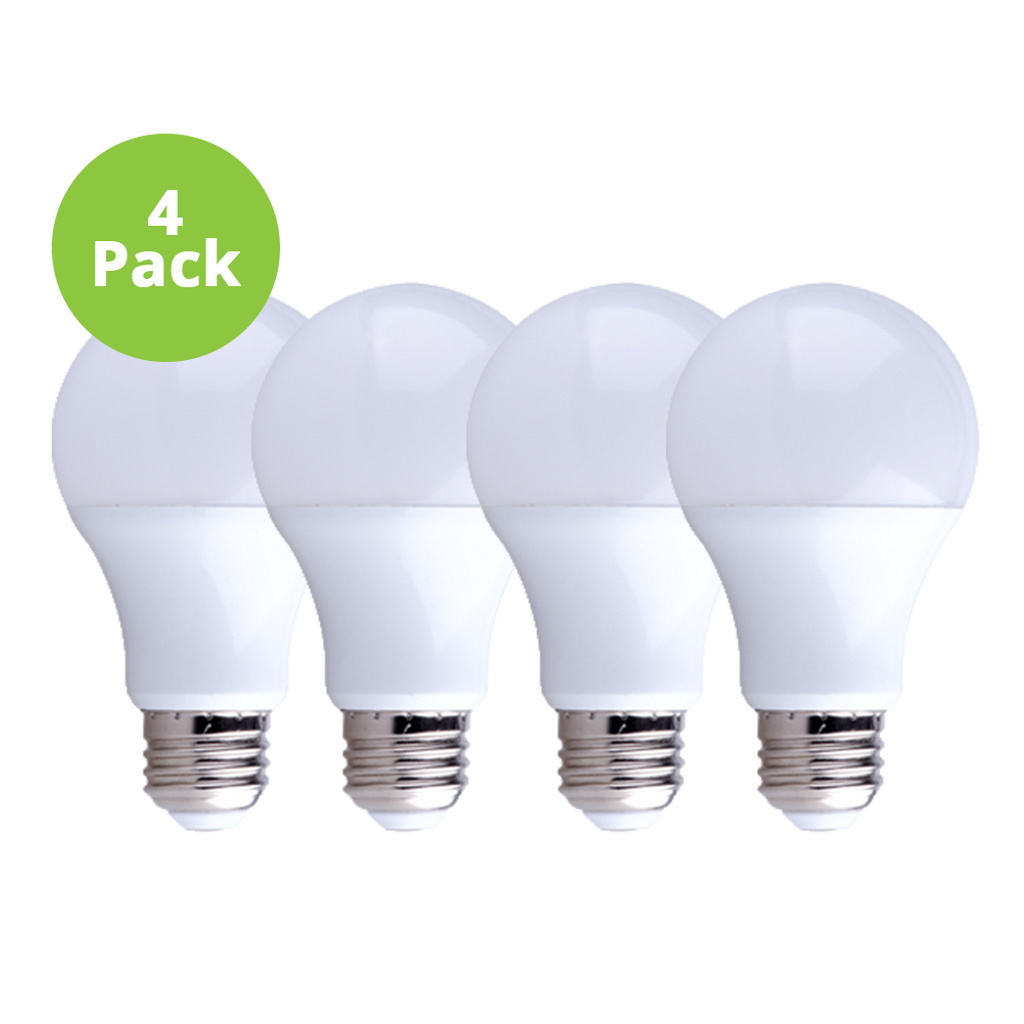 4-Pack of A19 LED, 9W bulbs