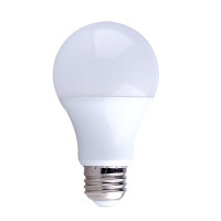 A19 LED, 9W bulb on white background