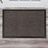 Ultralux Indoor Entrance Mat | Polypropylene Fibers and Anti-Slip Vinyl Backed Entry Rug Doormat | Brown