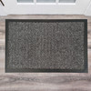 Ultralux Indoor Entrance Mat | Polypropylene Fibers and Anti-Slip Vinyl Backed Entry Rug Doormat | Gray UB-GRY