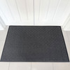 Ultralux Premium Indoor Outdoor Entrance Mat | Absorbent, Strong, Anti-Slip Entry Rug Heavy Duty Doormat | Dark Gray