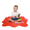 Cleartex Sploshmat Multi-Purpose Highchair and Play Mat | Smooth Back for Hard Floors | Red | Size: 40" x 40" (Max) 