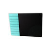  Viztex Glacier Magnetic Glass Dry Erase Wall Planner and Grid White Board | Teal & Black | Multiple Sizes 