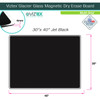  Viztex Glacier Magnetic Glass Dry Erase Multi-Purpose Grid | Black Dry Erase Board | Multiple Sizes 