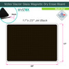 Viztex Glacier Magnetic Glass Dry Erase Multi-Purpose Grid | Black Dry Erase Board | Multiple Sizes 