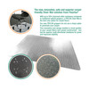 Cleartex TrYlok PVC Chair Mats for Low Pile Carpets (1/4" or less), Rectangular