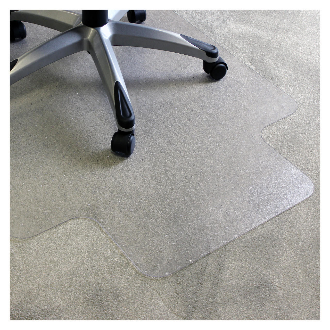 Standard Lip Water Resistant Chair Mat with Straight Edge for Firm Surfaces