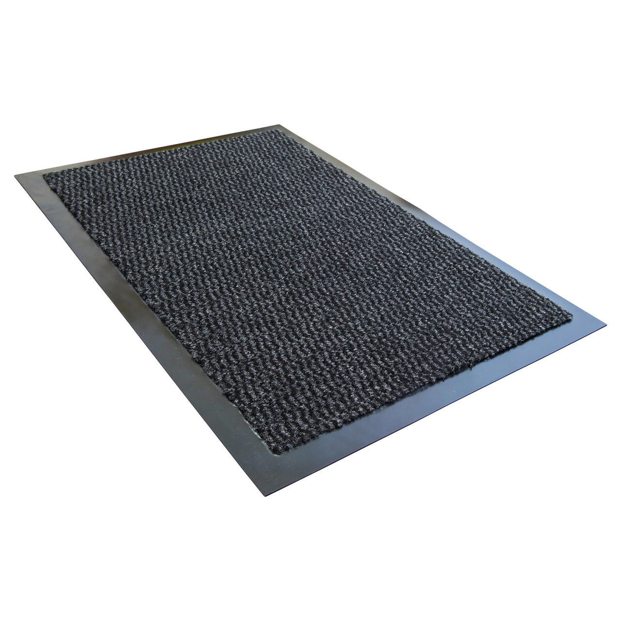 Ultralux Indoor Entrance Mat, Polypropylene Fibers and Anti-Slip Vinyl  Backed Entry Rug Doormat, Gray