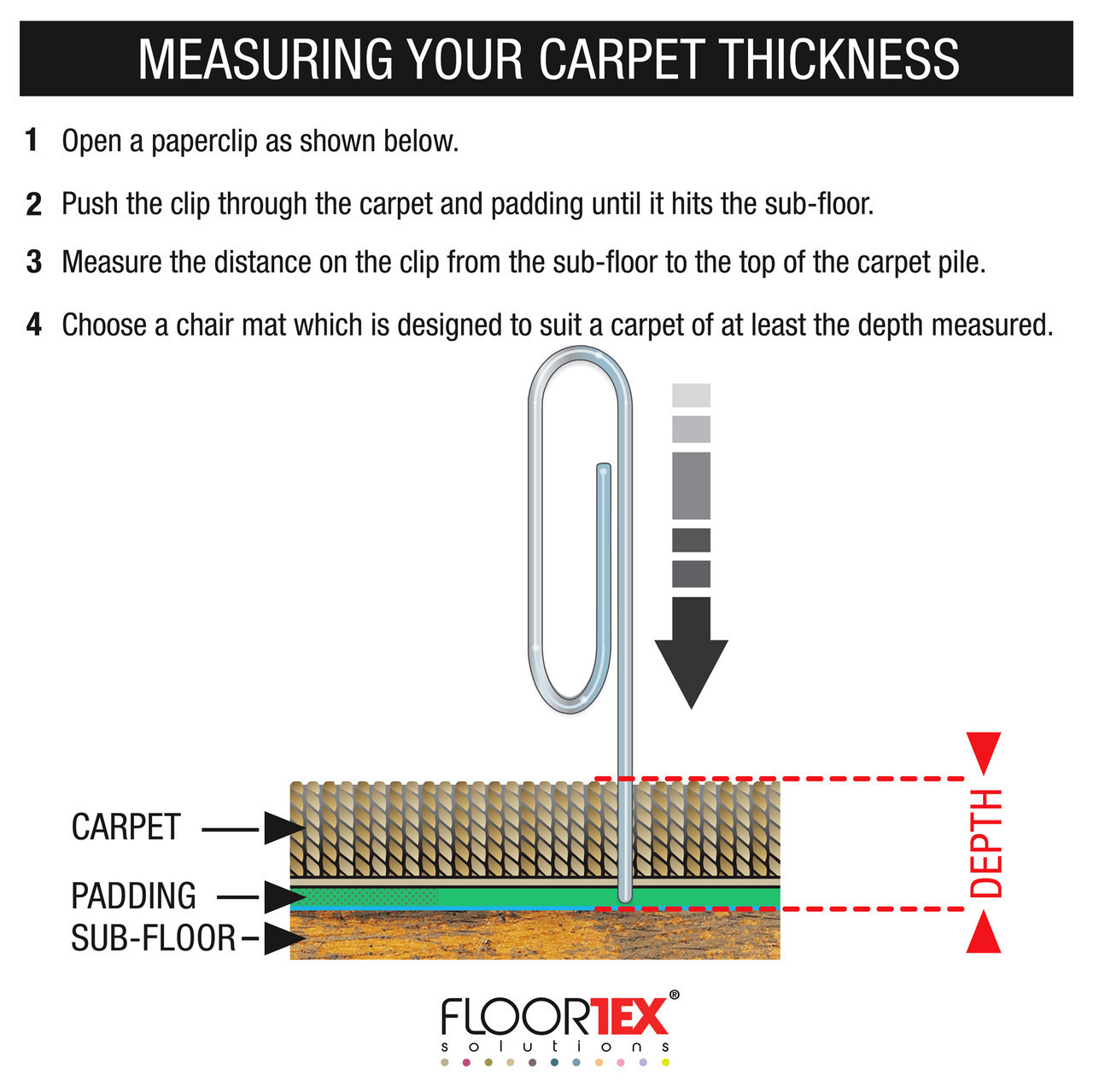 Cleartex Ultimat Chair Mat for Plush Pile Carpets over 1 2 Clear Polycarbonate Lipped Carpet Protector