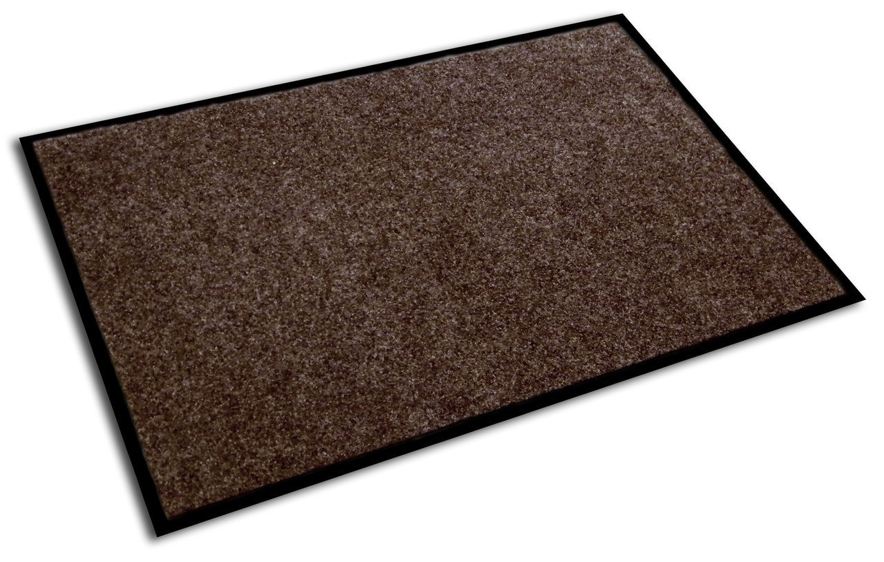 Ultralux Scraper Entrance Mat | Polypropylene Fibers and Anti-Slip Vinyl Backed Indoor Entry Rug Doormat | Gray