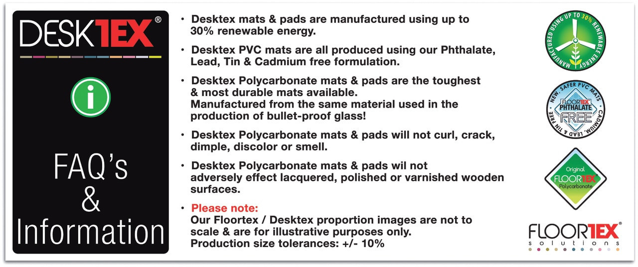 Polycarbonate desk mat sale