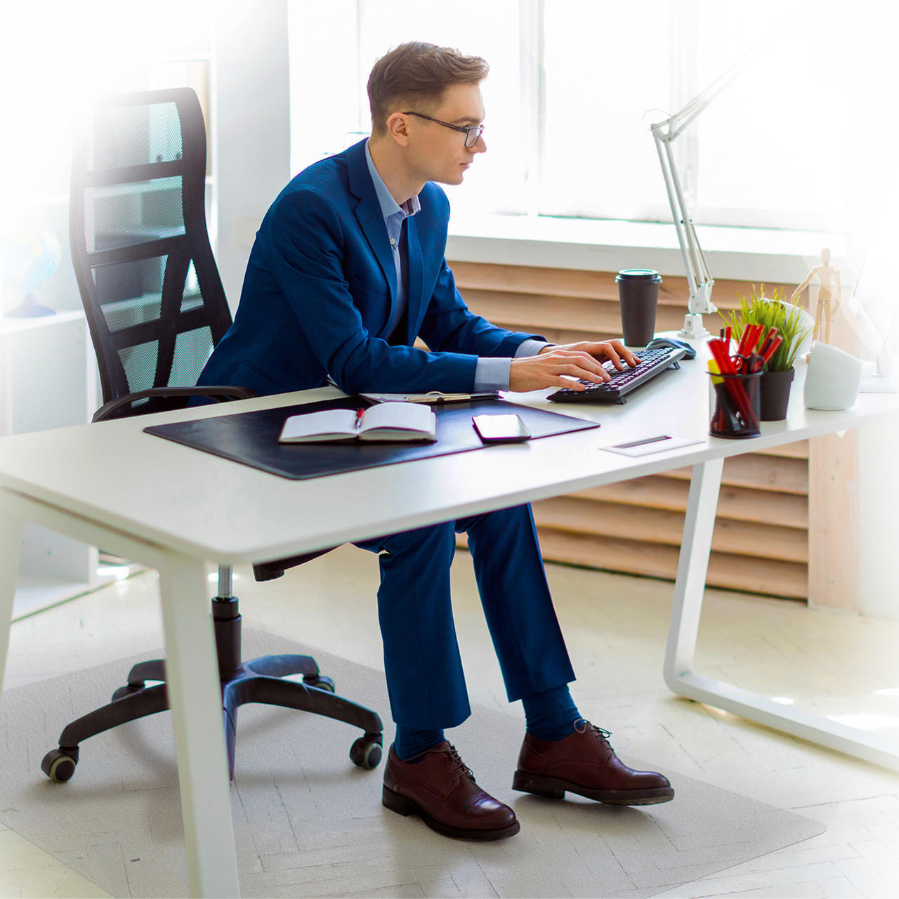 Eco friendly desk mat top