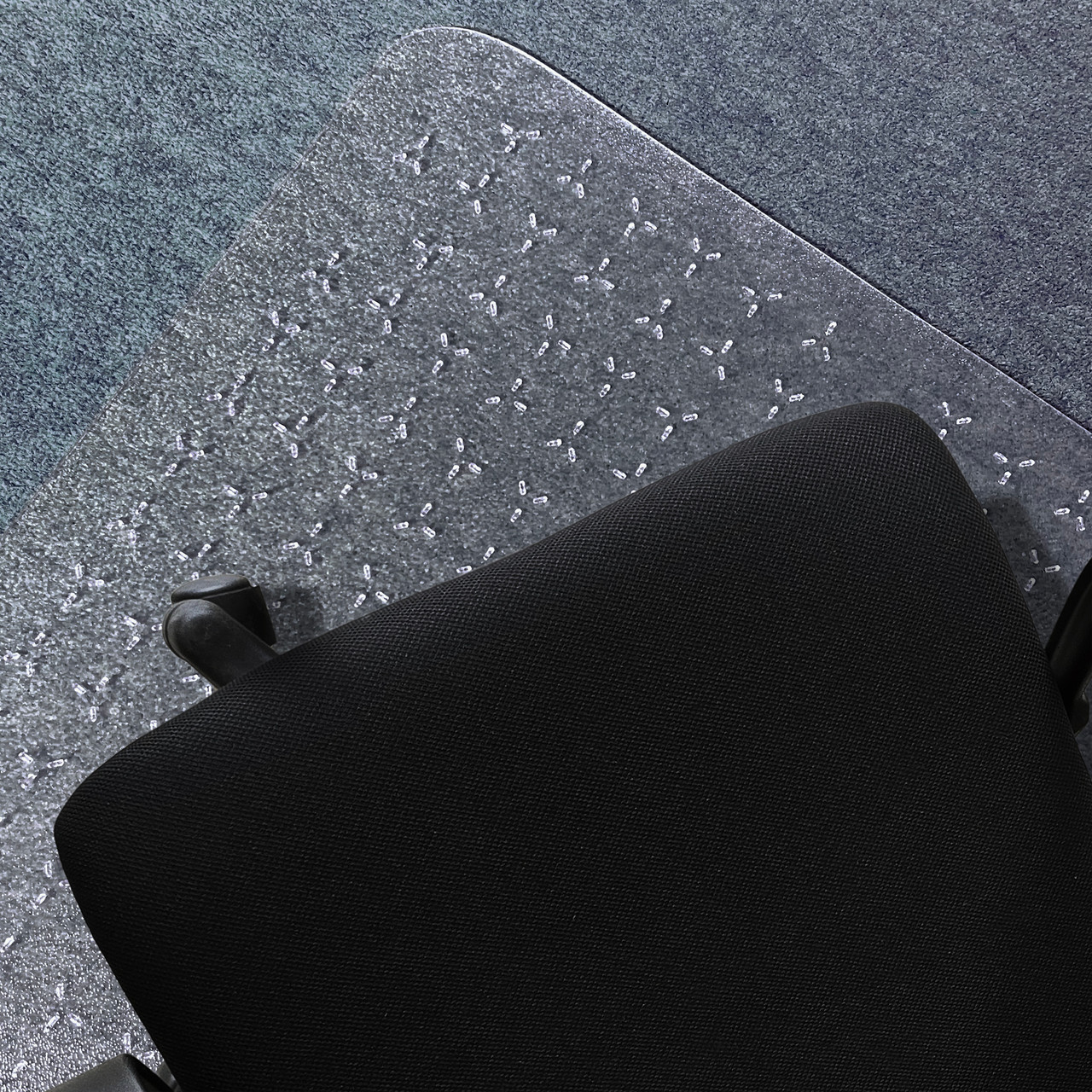 Calisth mat TERA SOFT ブラック Cleartex TrYlok PVC Chair Mats for Low Pile Carpets (1/4