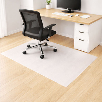 Marvelux Anti-Slip Polypropylene Chair Mat for Hard Floors 29" x 46" | White Office Floor Protector with Non-Slip Backing | Rectangular Floor Protector | Shipped Flat | Eco-Friendly