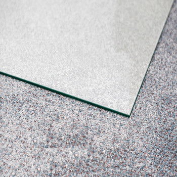  Cleartex Glaciermat Heavy Duty Glass Chair Mat for Hard Floors and Carpets - 36" x 42" Rectangular Made in the USA 