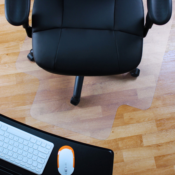 Marvelux Office Chair Mat for Hardwood Floors 35.5" x 47", Clear PVC Hard Floor Protector Mat, Rectangular with Lip