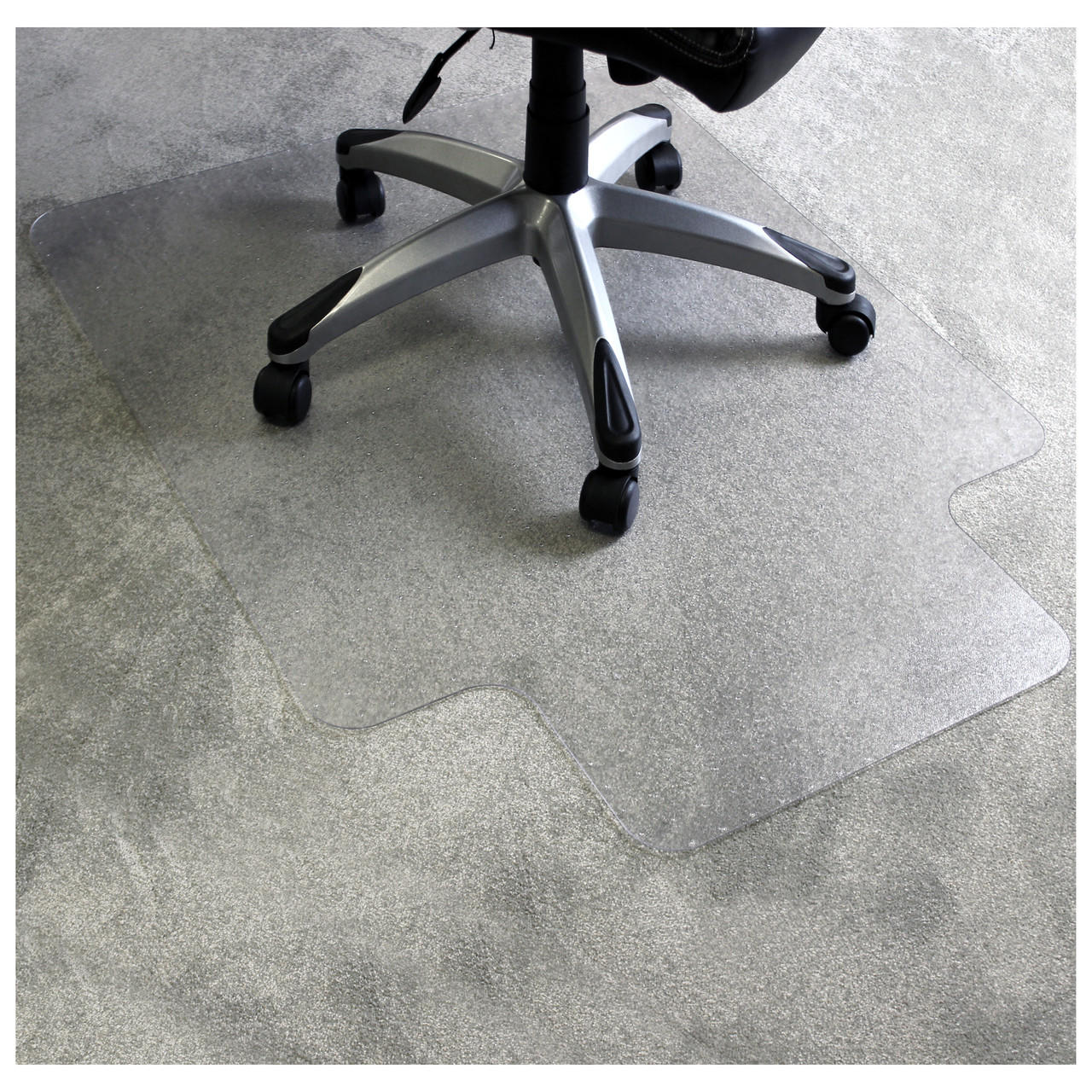 Standard Lip Water Resistant Chair Mat with Straight Edge for Firm Surfaces