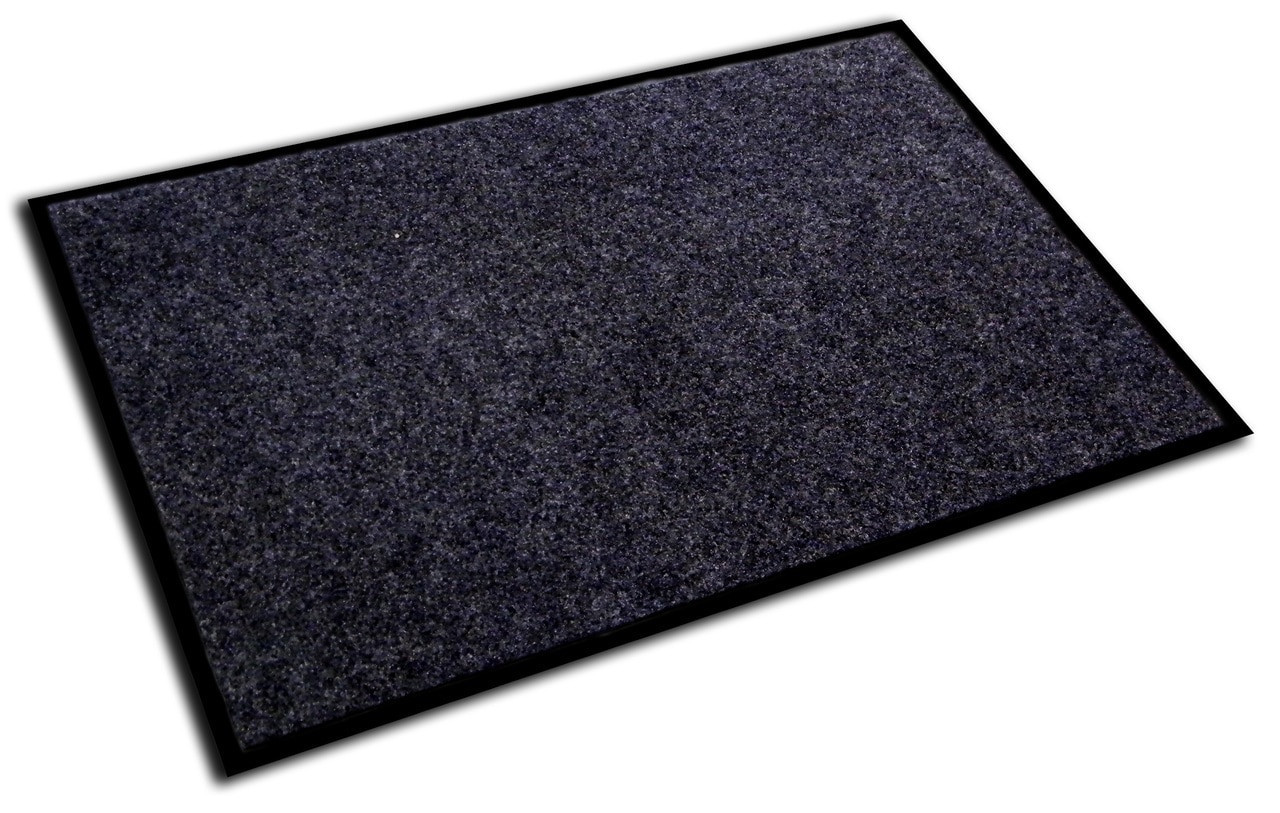 Ultralux Indoor Entrance Mat | Polypropylene Fibers and Anti-Slip Vinyl  Backed Entry Rug Doormat | Gray