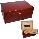 Cabinet Humidors Perfecto Cherry Wood Humidor for 120 Cigars