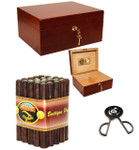 Cuban Crafters Combo Cubano 1 Cigar Humidor with Cigars Gift Set