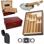 Cuban Crafters Connecticut Cigars Humidor Ashtray and Torch Lighter Combo Abuelo