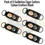 Guillotine Black Cigar Cutter Combo 5 Pack