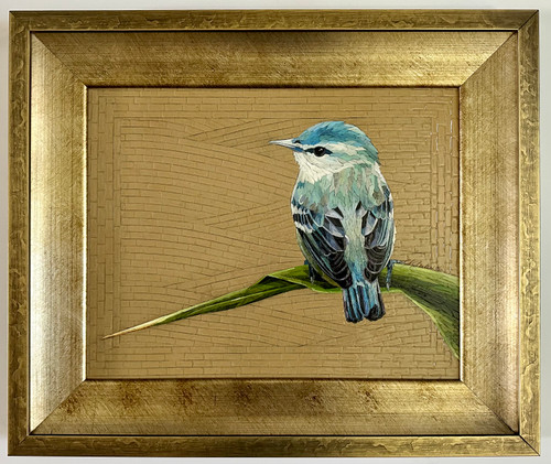 Be Still ... (Cerulean Warbler) - mosaic giclee'