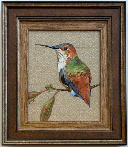 Autumn Guest -  dark / Original Fine Paper Mosaic