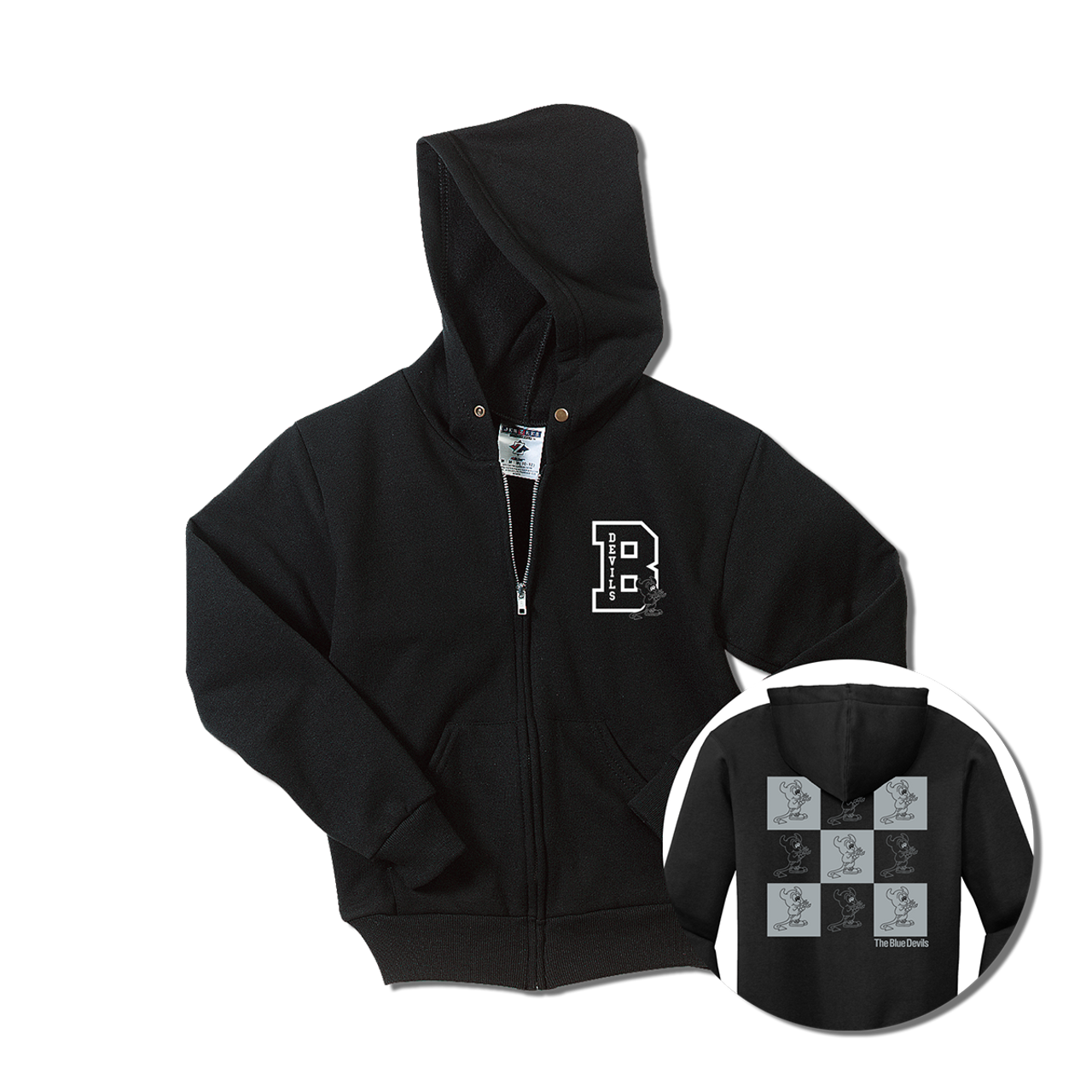 Blue Devils Lil' Devil Checkered Full-Zip Hoodie
