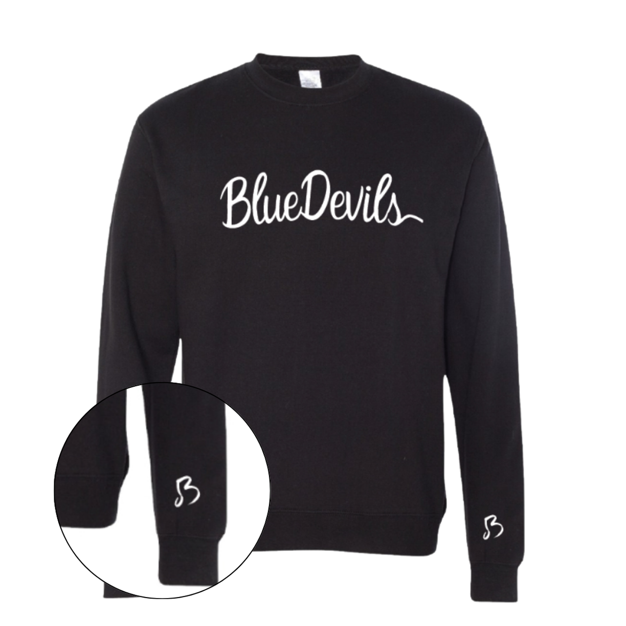 Blue Devils Solo B Black Crewneck