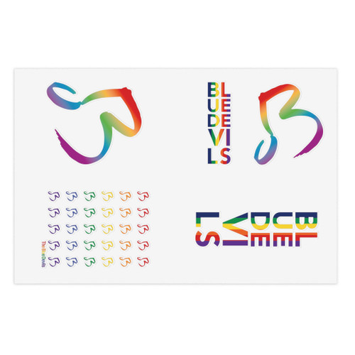 Blue Devils Pride Sticker Sheet