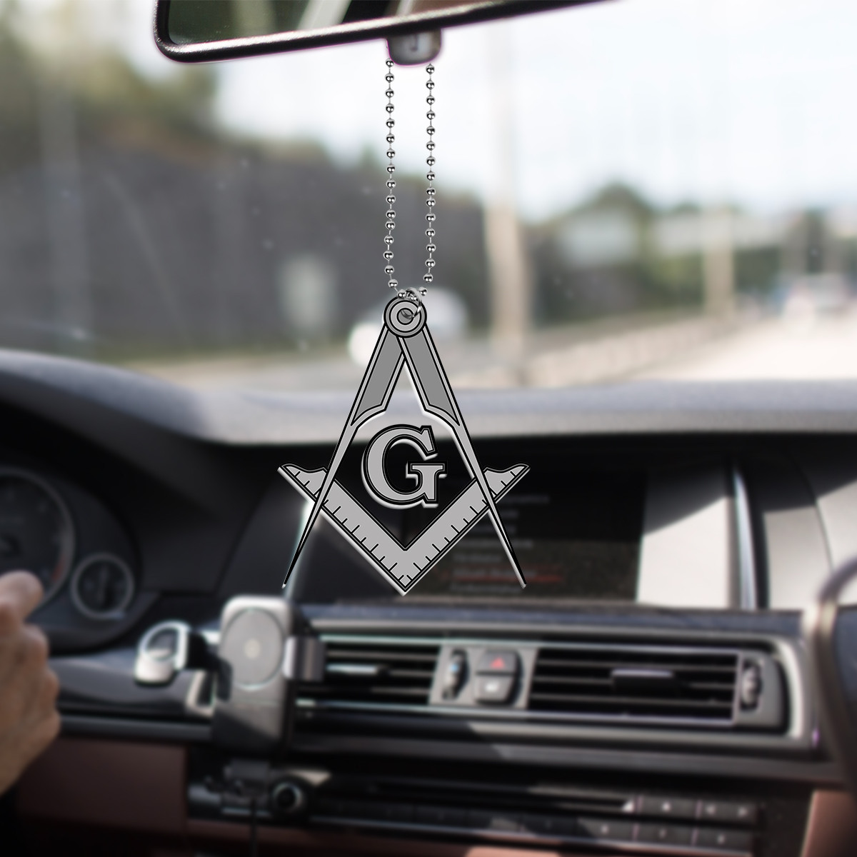 thumbnail image 2 of Masonic Link Chain Design Auto Emblem - Freemasonry Car Lodge Mason Freemason #3 2 of 4