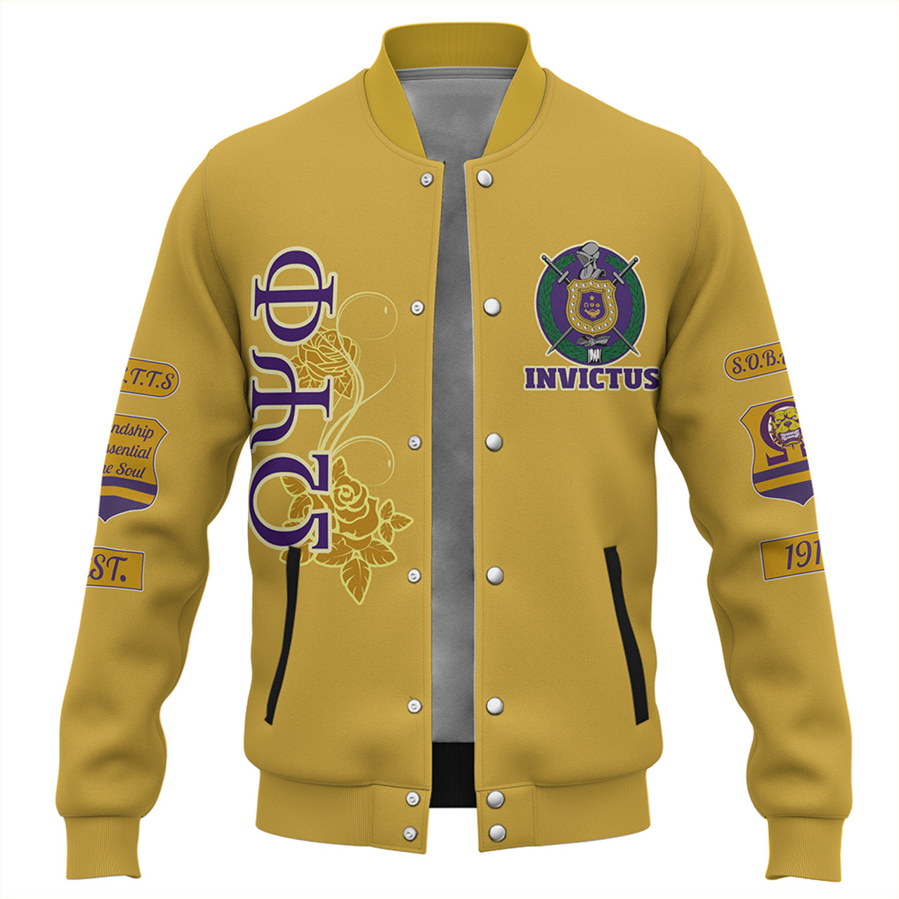 Omega Psi Phi Baseball Jacket Custom Fraternity Purple