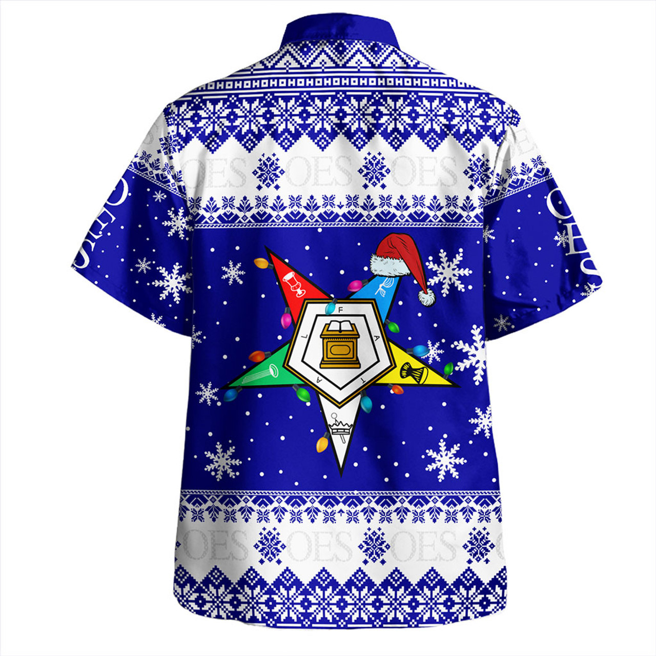 Order of the Eastern Star Hawaiian Shirt Christmas Symbols Design