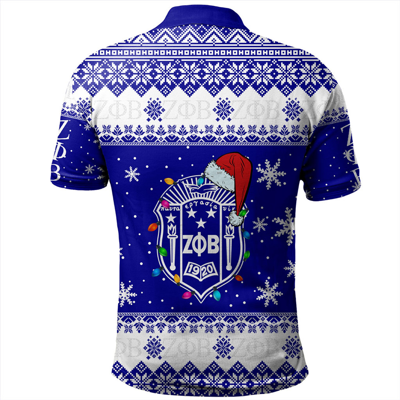 Zeta Phi Beta Polo Shirt Christmas Symbols Design
