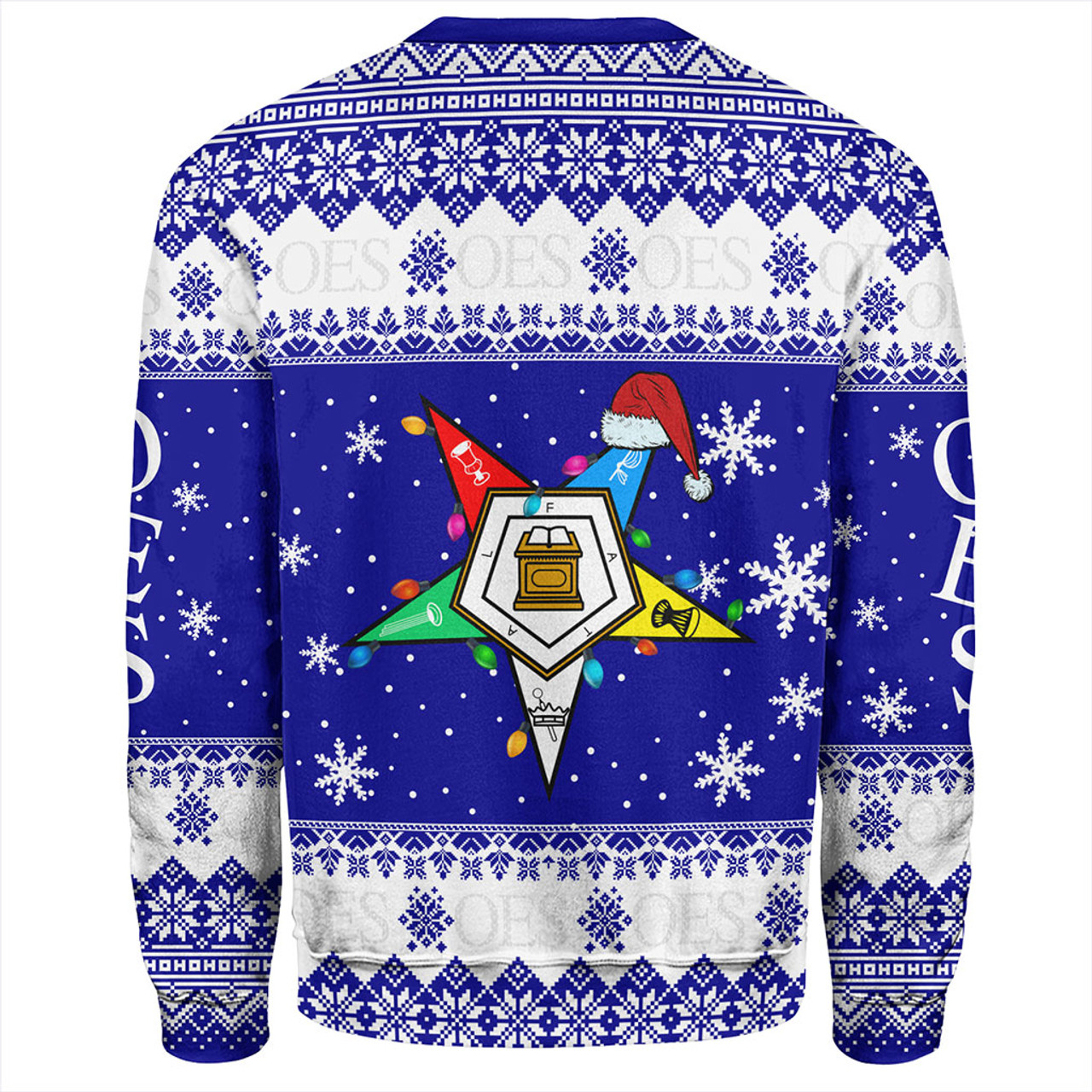 Order of the Eastern Star Sweatshirt Christmas Symbols Design