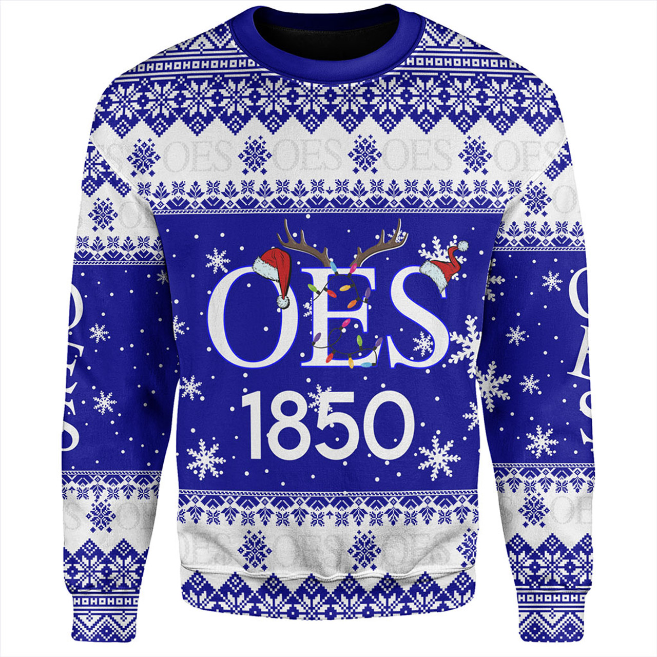 Order of the Eastern Star Sweatshirt Christmas Symbols Design