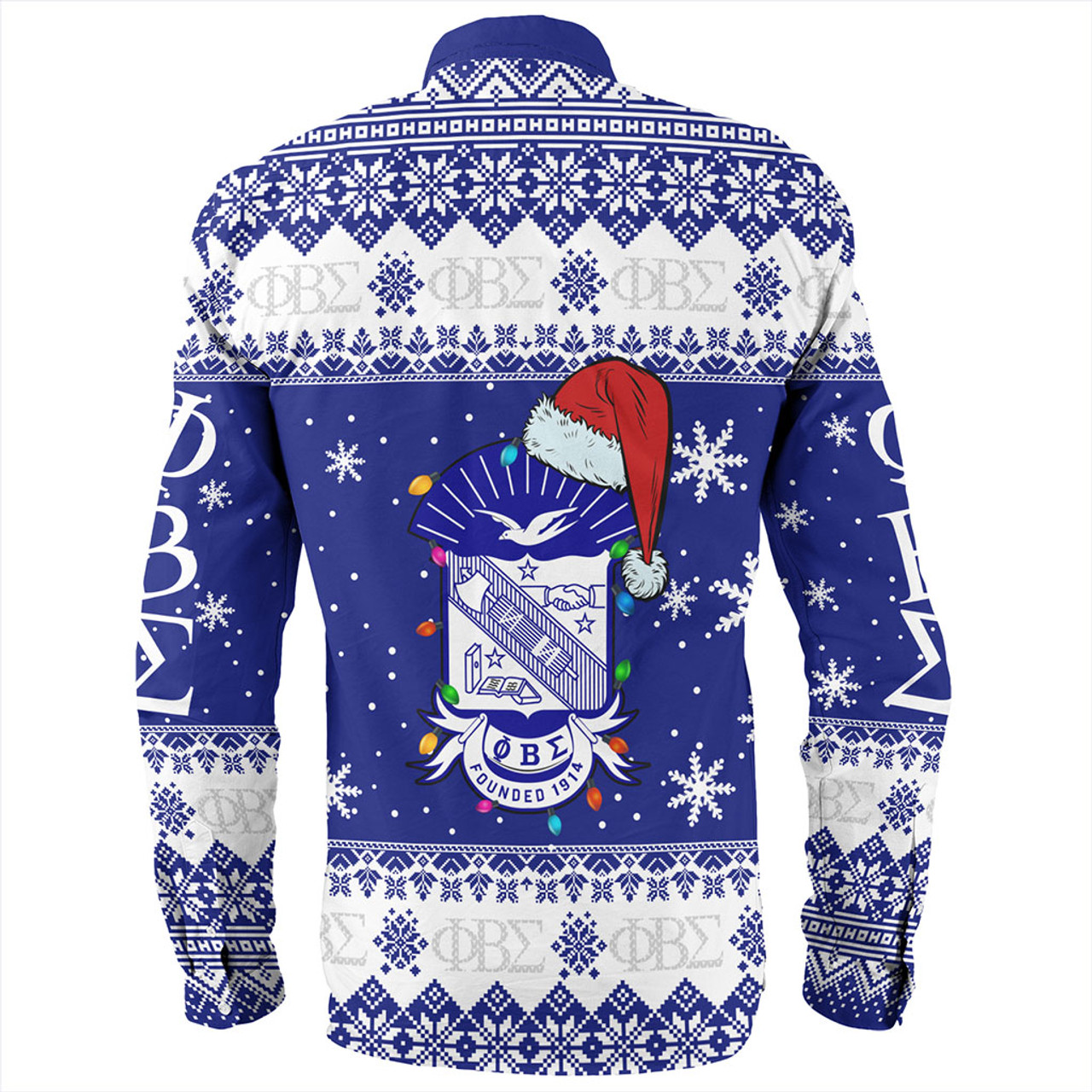 Phi Beta Sigma Long Sleeve Shirt Christmas Symbols Design