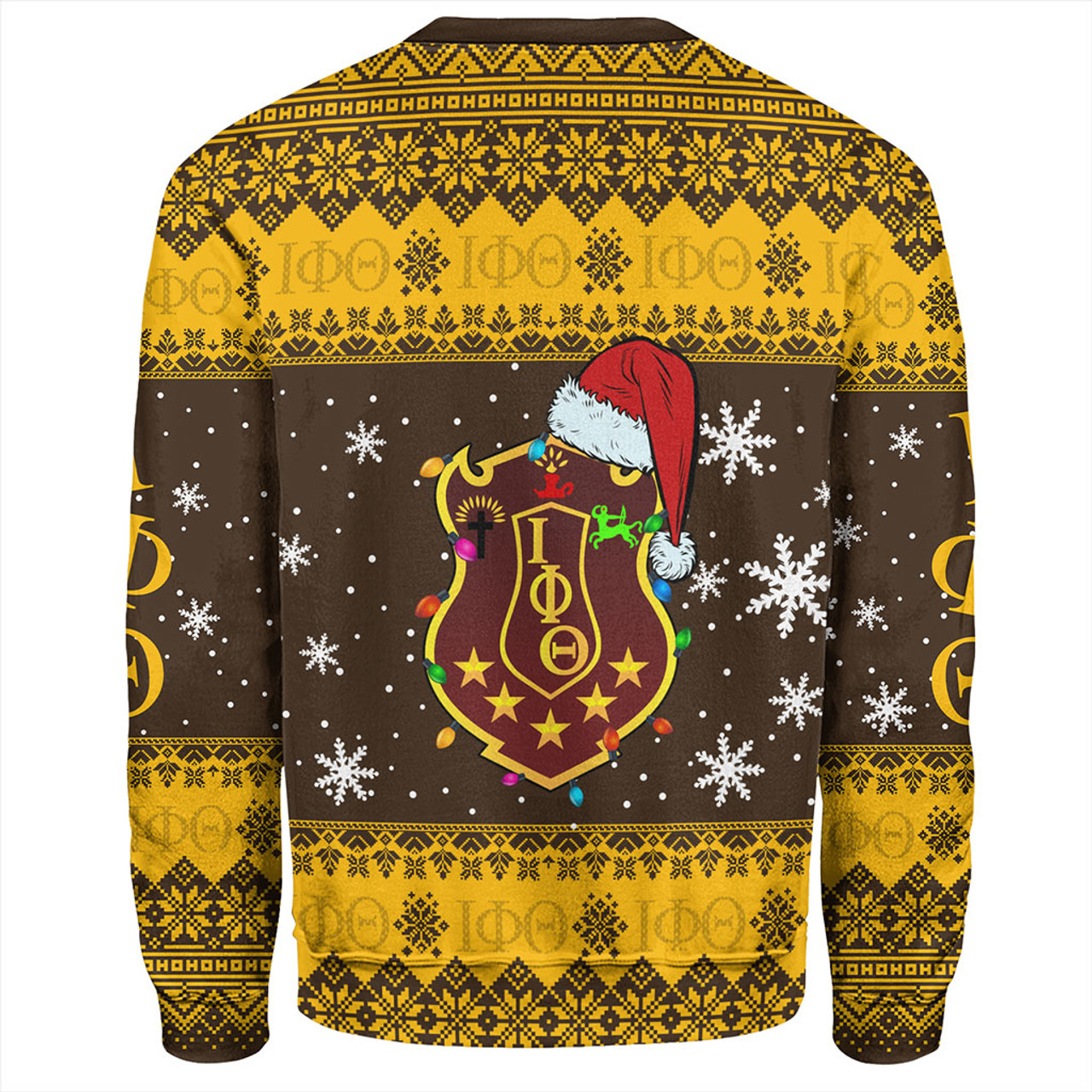 Iota Phi Theta Sweatshirt Christmas Symbols Design