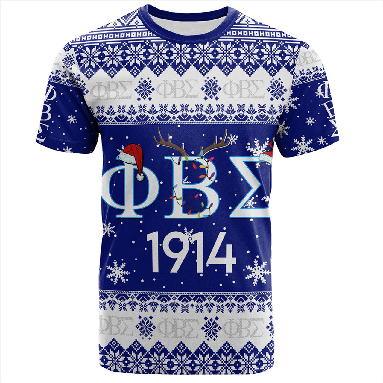 Phi Beta Sigma T-Shirt Christmas Symbols Design