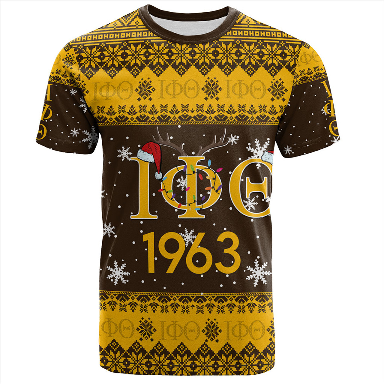 Iota Phi Theta T-Shirt Christmas Symbols Design