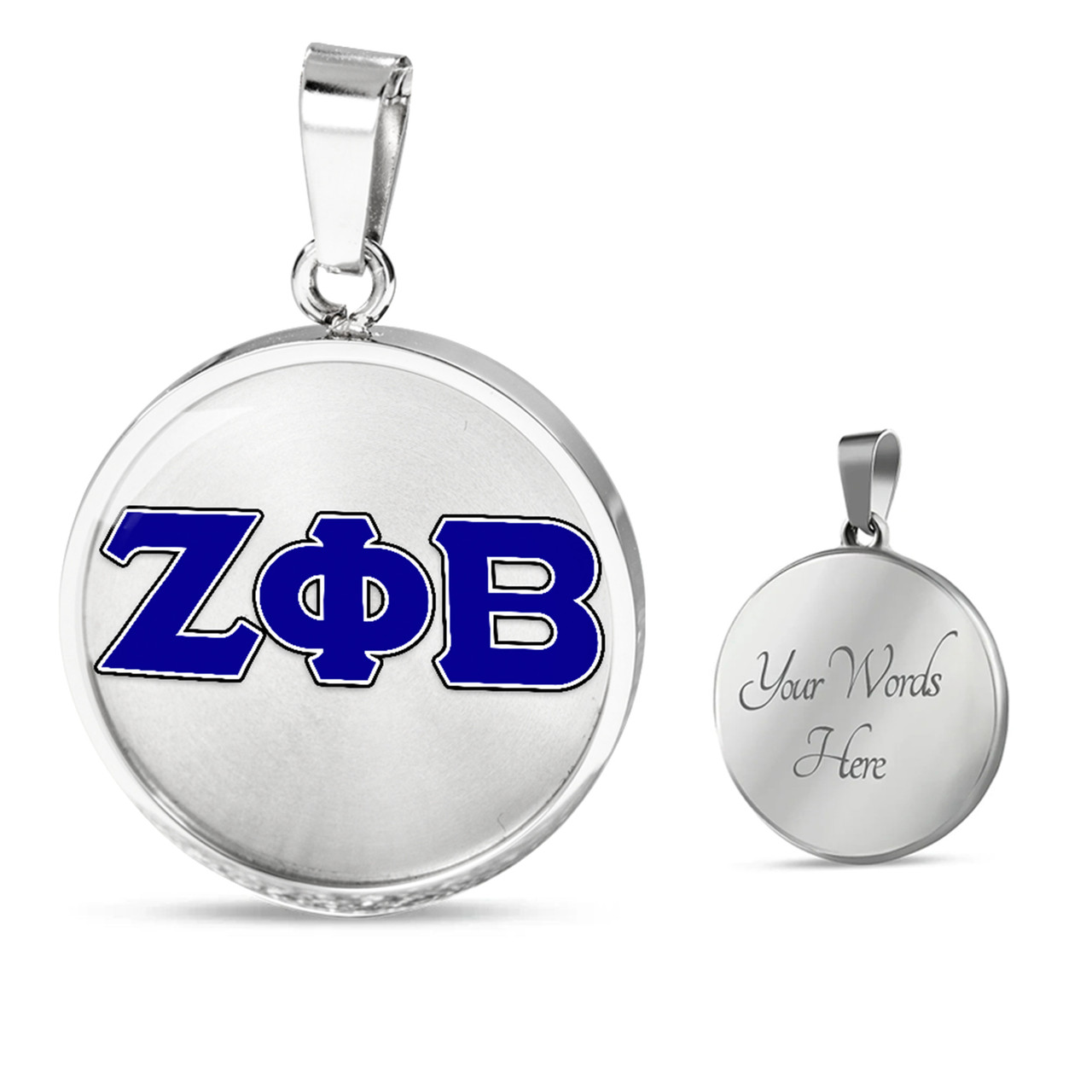 Zeta Phi Beta Necklace Circle Greek