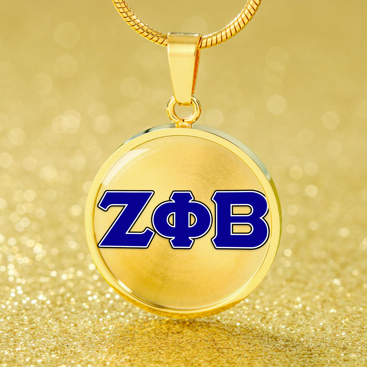 Zeta Phi Beta Necklace Circle Greek