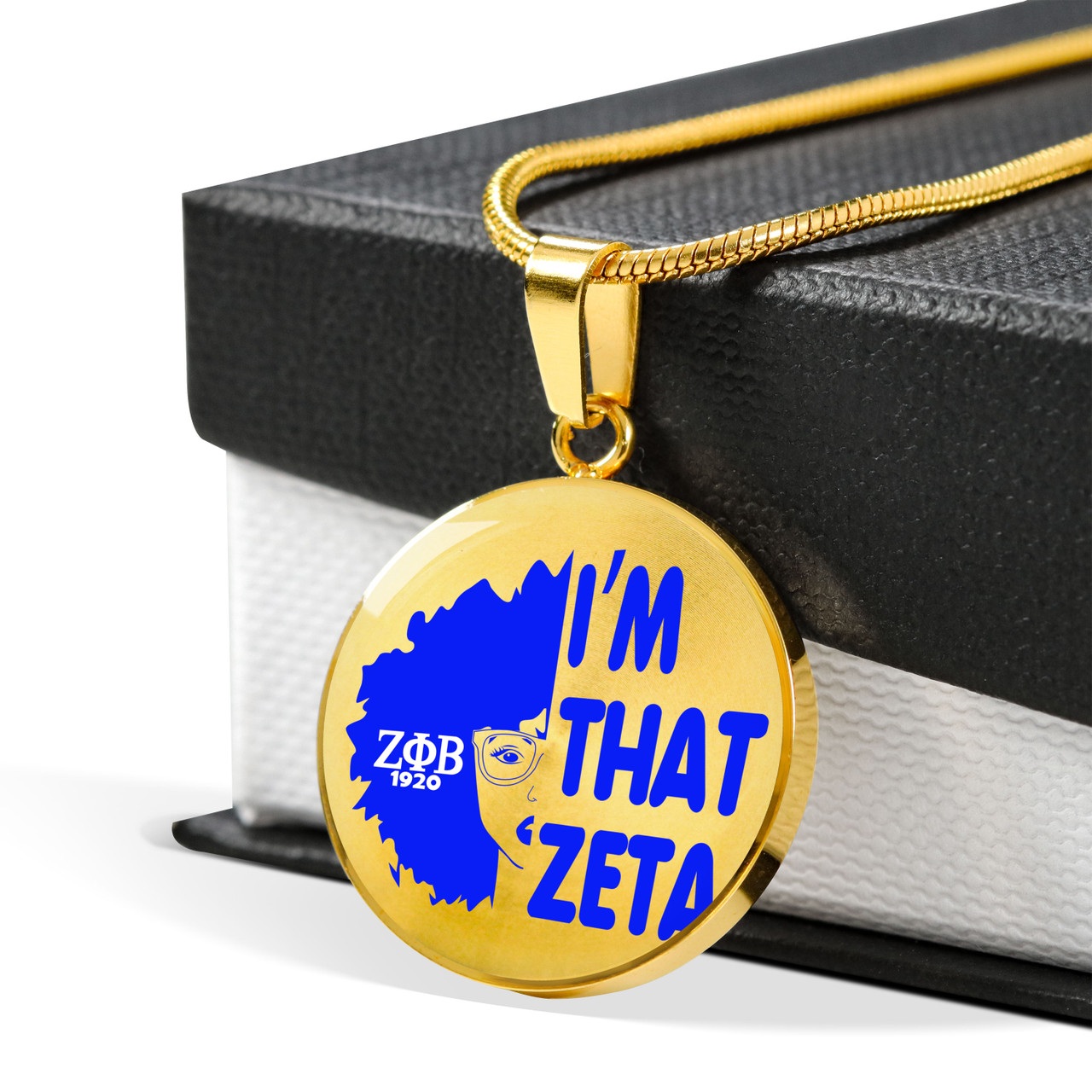 Zeta Phi Beta Necklace Circle I'M That Zeta