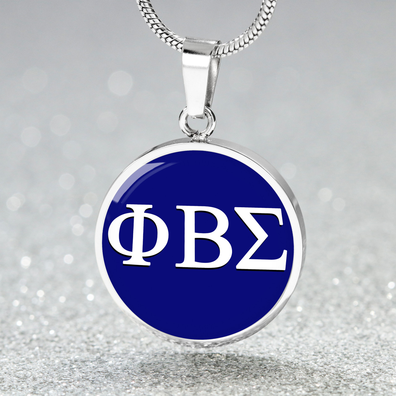 Phi Beta Sigma Necklace Circle Greek Letter