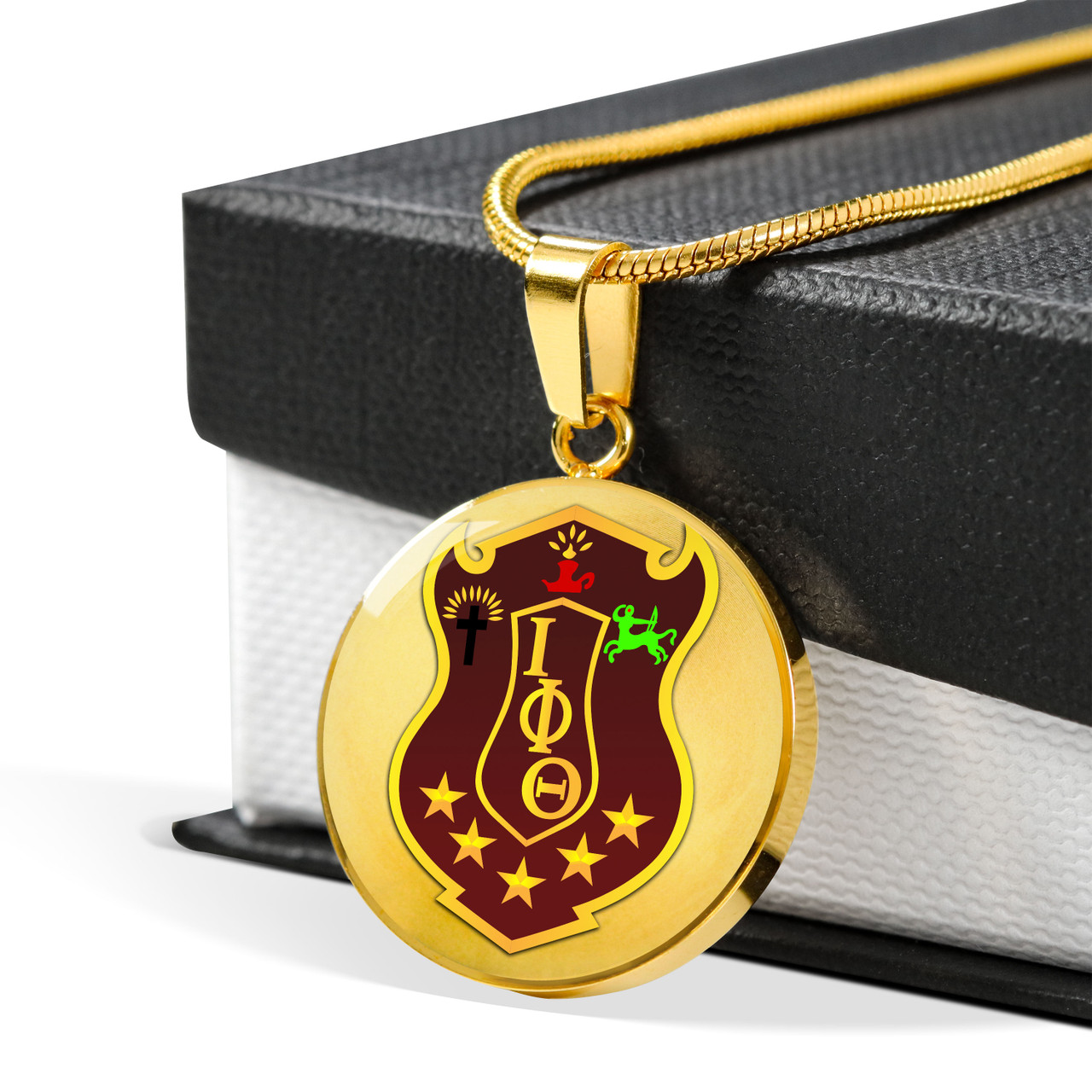 Iota Phi Theta Necklace Circle Crest