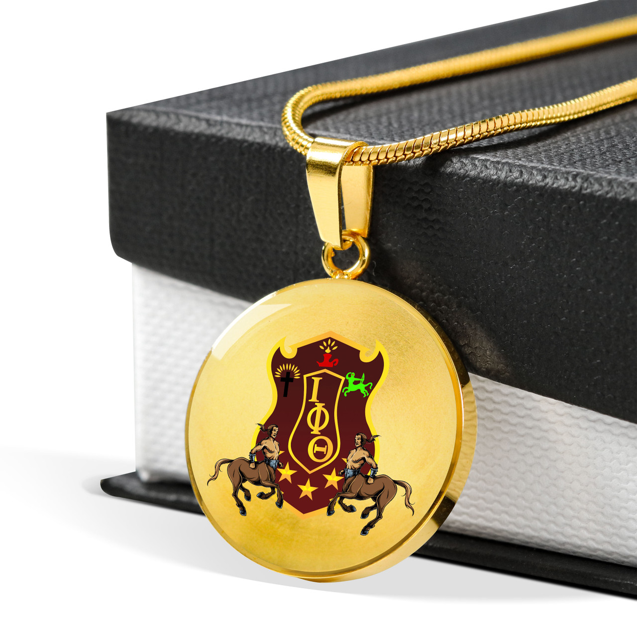 Iota Phi Theta Necklace Circle Shield Style