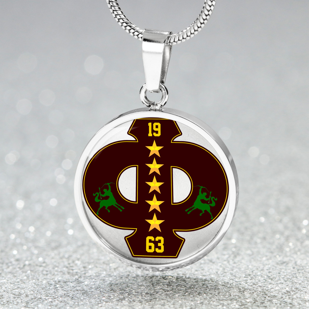 Iota Phi Theta Necklace Circle Star