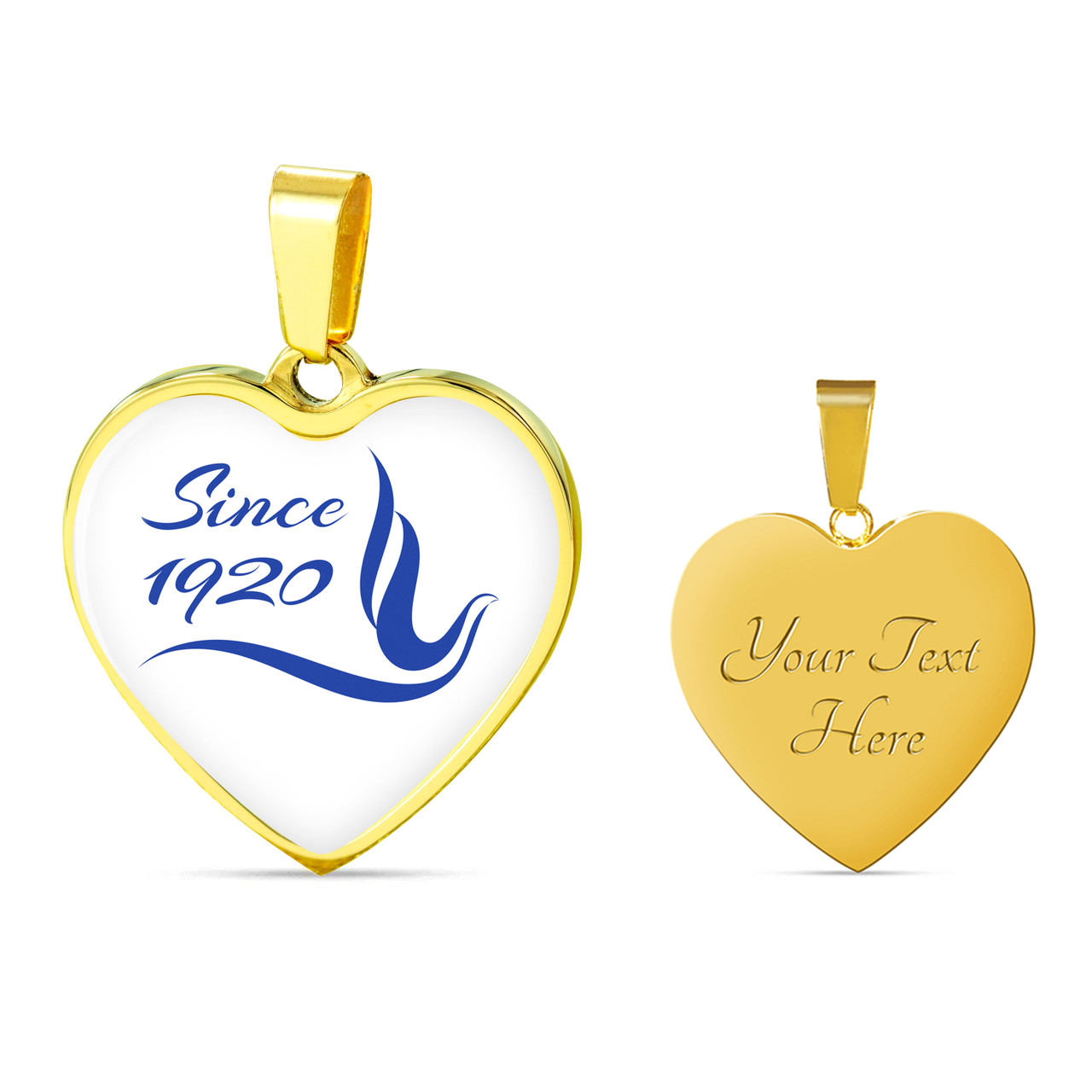 Zeta Phi Beta Necklace Heart Since 1920